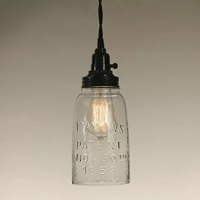 Half Gallon Open Bottom Mason Jar Pendant Lamp • $64.99