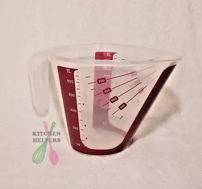 Tupperware  Ergonomic Measuring Jug 1 Litre 1L Purple Red - Brand New • $29.95