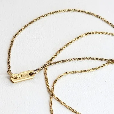 Spidel Vintage 14k Yellow Gold Rope Chain 16  0.5mm Unique Clasp CT540 • $225