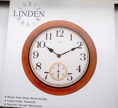 Linden Quartz Clock-Warm Oak Finish  • $67.65