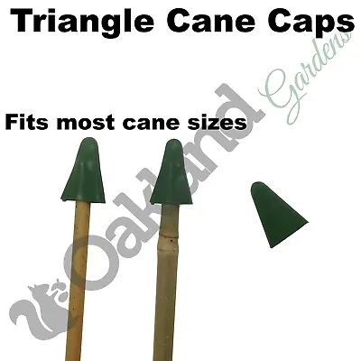 Triangle Garden Cane Caps Rubber Protectors Toppers Eye Protection Bamboo Plant • £109.95