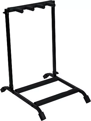 Multi Guitar Stand Rack With Folding Design; Holds Up To 3 Guitars  Black • $35.99