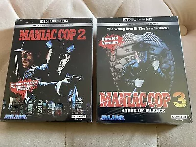 Maniac Cop 2 & 3 4K Blu-ray / New And Sealed / Blue Underground • $48