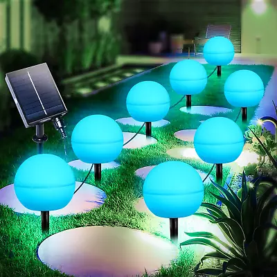 5 LED Solar Lights Outdoor Garden 16 RGB Changing Colours Solar Globe Stake • £18.99