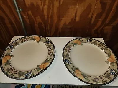 Mikasa Garden Harvest Cac29 Dinner Plates Lot Of 2 Intaglio Vintage • $12.99