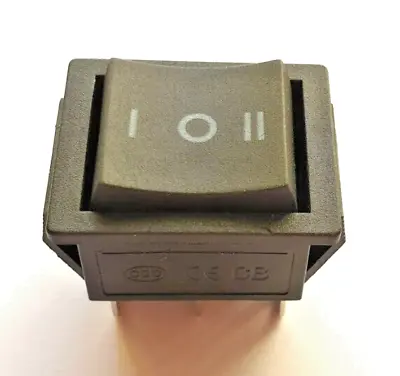 Black On/Off/On Latching Large Rocker Switch  - 6 Pin / 3 Position - Free P&P • £2.59