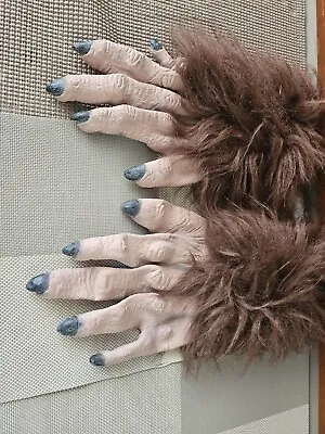 Brown Warewolf Monster Hands ApeGorilla Halloween Monster Gloves Adult  Trl8#55 • $26.27