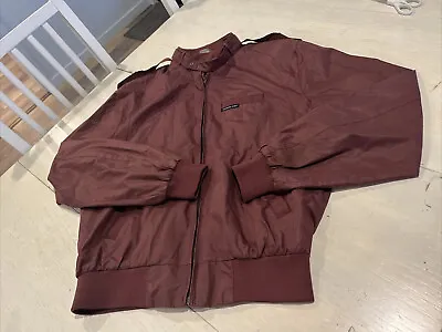 Members Only Jacket Men’s 42 Zip Up Bomber Maroon Vintage ￼ • $14.75