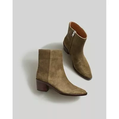 Madewell The Darcy Ankle Boot In Burnt Olive Suede • $120