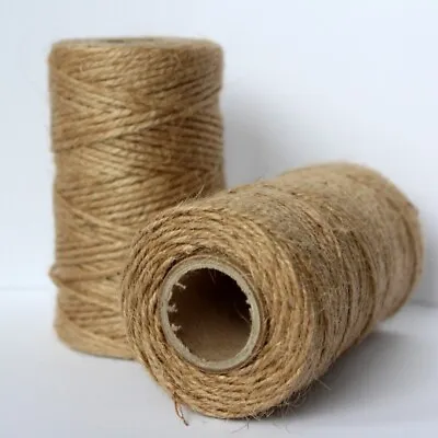 £1.09 • Buy 1 M - 1000 M Natural Brown Shabby Rustic Twine String Shank Craft Jute NEW