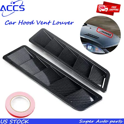 Universal Car Hood Vent Louver Scoop Cover Air Flow Intake Louvers Cooling Panel • $17.99