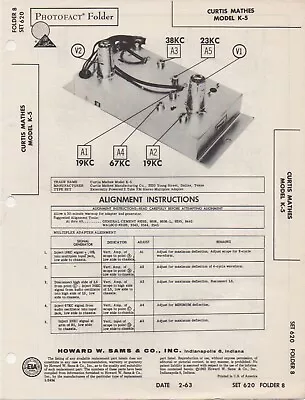 1963 Curtis Mathes K-5 Stereo Multiplex Adapter Adaptor Service Photofact • $10.99