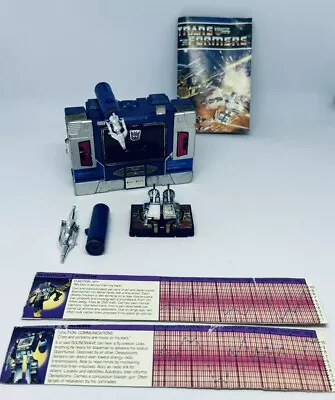 Soundwave And Buzzsaw 1984 Vintage G1 Transformers Action Figure With Paperwork • $95