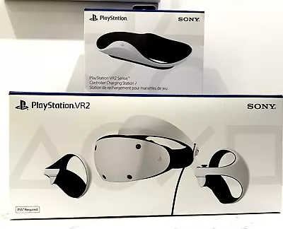 Sony PlayStation VR2 (PS5 Required) + Sense Controller Charging Station - New! • $525