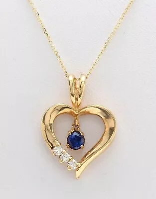 14k Yellow Gold Plated Round Lab Created Sapphire Diamond Woman Pendant Necklace • $139.99