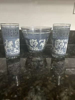 Vintage Wedgwood Highball Glasses And Ice Bucket  • $30