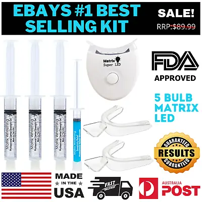$29.95 • Buy Teeth Whitening Kit Hi Dental Strength White Smile Matrix Power Led System