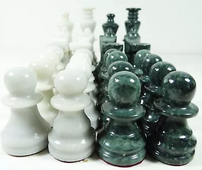 Taiwan Marble Chess Pieces Complete Set Of 32  4-560 • $26