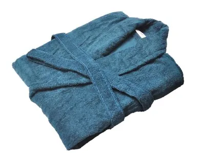 100% Egyptian Cotton Terry Towel Bathrobe Night Gown Men & Women L-XL Home • £14.49
