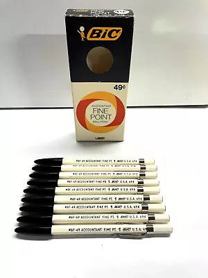 Vintage NOS BIC ACCOUNTANT Ballpoint PEN AF-49 Lot Of 9 W/ Box 1960s Early $0.49 • $79.99