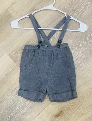 Marie Chantal Grey Wool Baby Boy Overall Size 18M Great Condition • $99