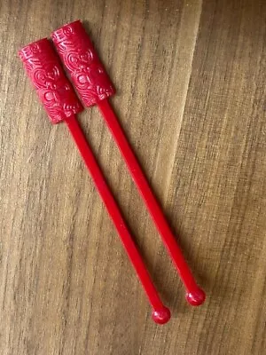 2 Vintage Detroit MAUNA LOA Tiki Bar & Restaurant Red Swizzle Stick Stirrers HTF • $29