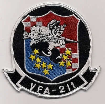 USN VFA-211 CHECKMATES Patch F/A-18 HORNET STRIKE FIGHTER SQN • $5.99