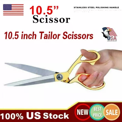 10.5  Tailor Upholstery Scissors Shears HEAVY DUTY - Stainless Steel Blade US • $11.31