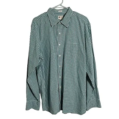 J Crew Shirt Men's XL Blue White Check Plaid Tailored Fit Long Sleeve Button Up • $6.75