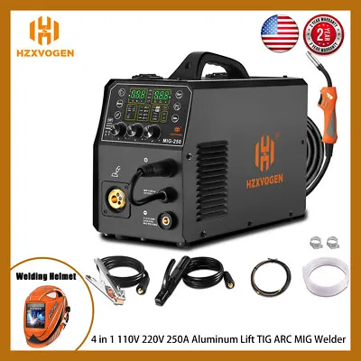 HZXVOGEN 4in1 MIG Welder 250A Aluminum Lift TIG/Stick Welding Machine 110V 220V • $229.99