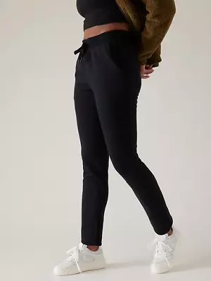 Athleta Cozy Karma Zip Pant Warm Pants Winter  | Black XS #793852 NWT • $58.95