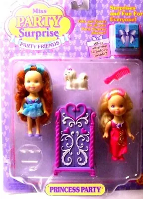 Vintage Toy Biz Miss Party Surprise Party Friends Princess Party With Cabinet • $29.95