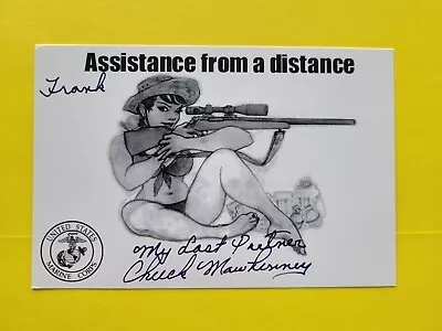 Charles Mawhinney Vietnam USMC Sniper 103 Kills Signed 4x6    Frank • $44.99