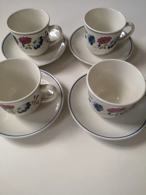 £14.99 • Buy BHS Priory Tableware Four Cups And Saucers Excellent Condition Spring Summer 