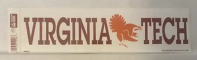 Virginia Tech - Logo Bumper Sticker / Decal  - 11” X 3” • $11.43