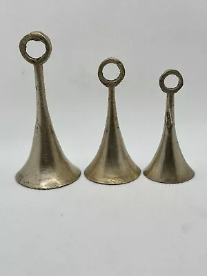 Vintage Graduated Brass Bells Beautiful Sound India • $19.99