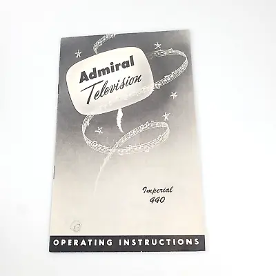 Admiral Television Imperial 440 Instruction Manual 50s Vintage • $11.24