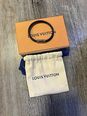 Louis Vuitton Bracelet Keep It Damier Graphite Black M6140 Unisex Authentic • £170