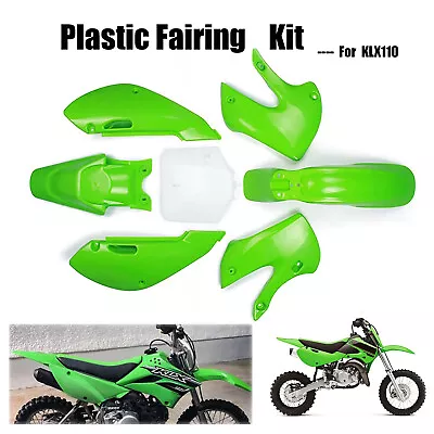 ABS Plastic Fender Fairing Body Work Kit Set For KLX110 KX-65 DRZ-110 Dirt Bike • $38.99