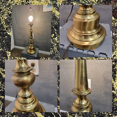 Stiffel ? MCM Brass Ball Table Lamp Vintage Mid Century Modern Hollywood Regency • $37