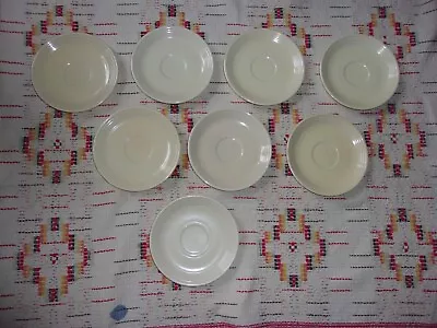 8  Vintage  Ivory   Fiesta  Saucers -   Fiestaware                - • $20