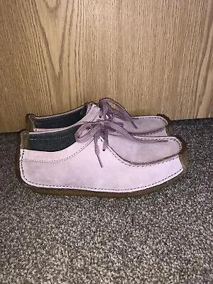 £19.99 • Buy Womens CLARKS ORIGINALS Pale Pink Suede Wallabee Style Shoe Uk 3 D *WOW*