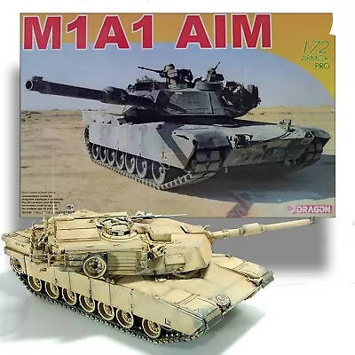 Dragon 1/72 M1a1 Aim Abrahms Mbt Kit 7614 • $26.99