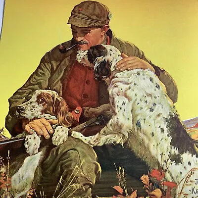 1940’s JF Kernan Art Print ORIGINAL Hunter Dogs Shotgun Hunting Graphics • $9.95