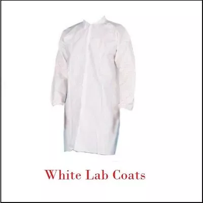 White Lab Coats Men Women Medical Clinic Vet Doctor Scientist Hygiene Uniform US • $32.58