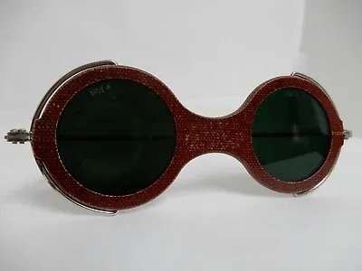 $36 • Buy RARE VTG WILLSON FURNACE GLASS Industrial Steampunk Sunglasses Glasses Wire Stem