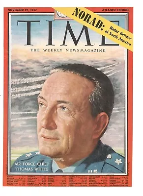 1957 Time Air Force Chief Thomas White And 'Only Cover Original To Frame • $51.25