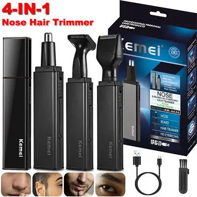 Electric Nose Hair Trimmer USB Rechargeable Men Shaver Ear Eyebrow Beard Clipper • $13.98