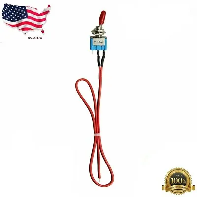 SPST Mini Toggle Switch Wires On/Off Metal Small Automotive/Boat/Car/Truck • $3.99