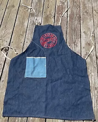 Vintage Dark Denim Shop Work Apron Zapp Co I Had An Accident Free Year • $24.99